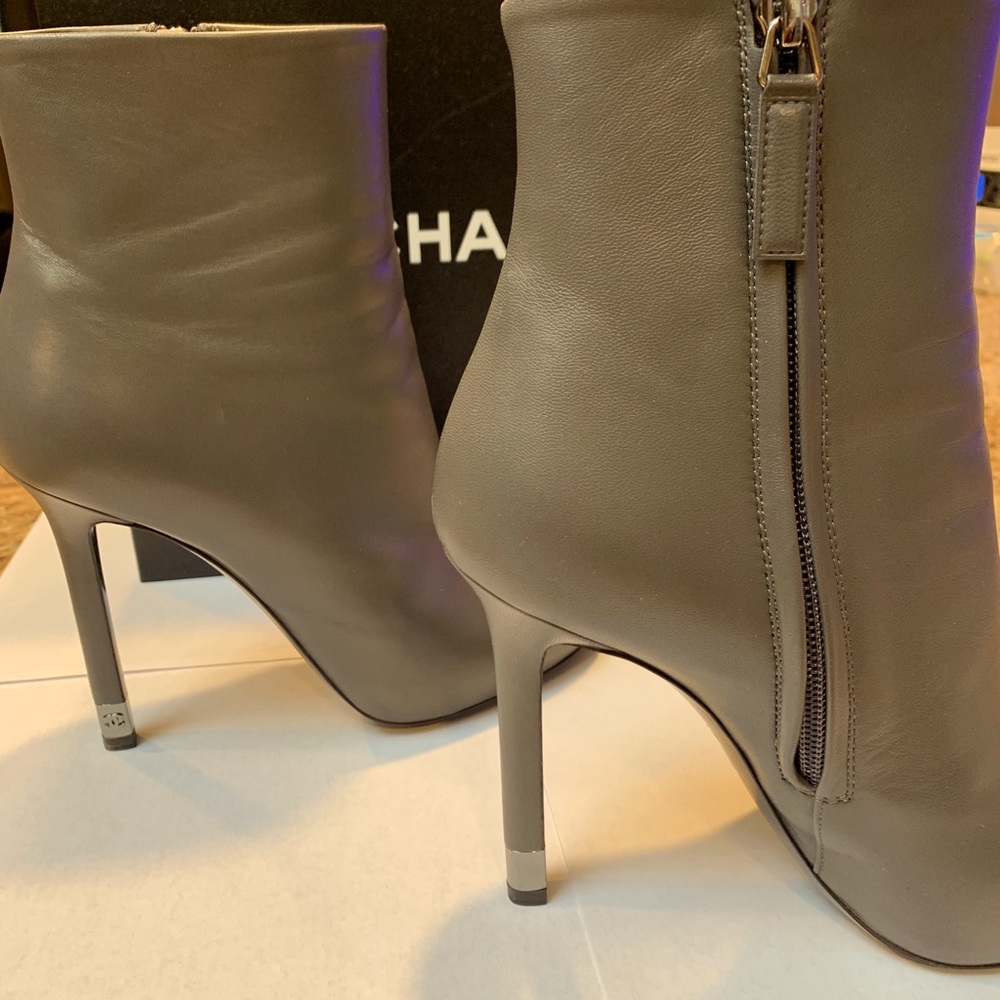 Chanel Hidden Platform Boots - Gray - Size 36